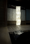 "Cube" , lighting made of Koyori-washi